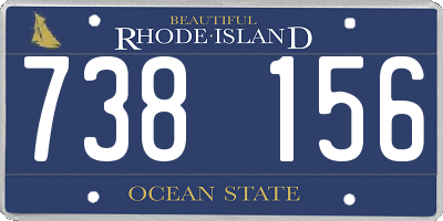 RI license plate 738156