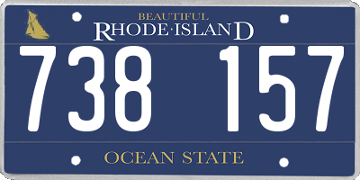 RI license plate 738157
