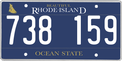 RI license plate 738159