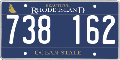 RI license plate 738162