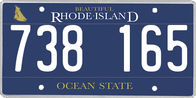 RI license plate 738165