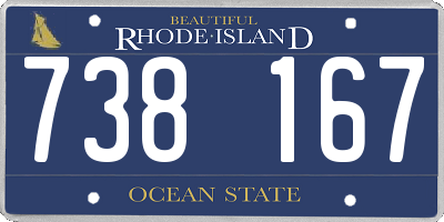 RI license plate 738167
