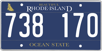RI license plate 738170