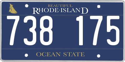 RI license plate 738175