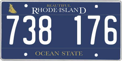 RI license plate 738176