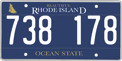 RI license plate 738178