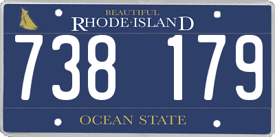 RI license plate 738179