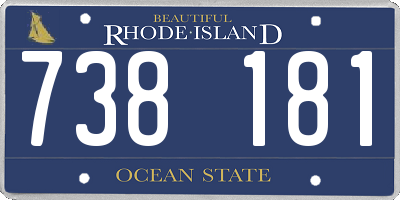 RI license plate 738181