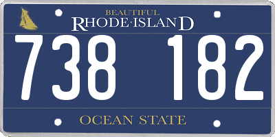 RI license plate 738182
