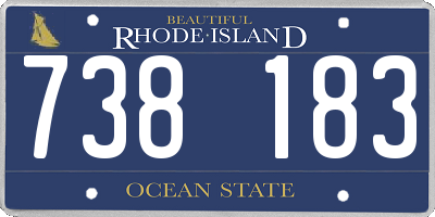 RI license plate 738183