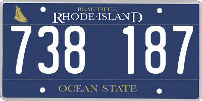 RI license plate 738187