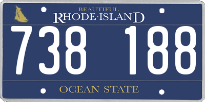 RI license plate 738188