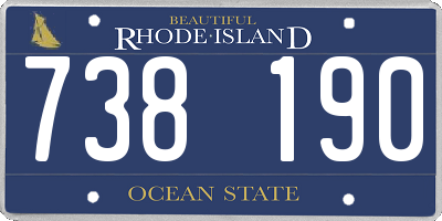 RI license plate 738190