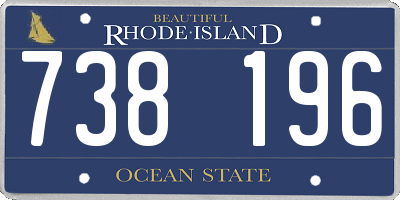 RI license plate 738196
