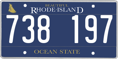 RI license plate 738197