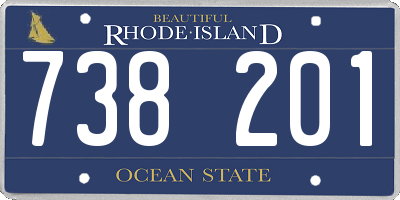 RI license plate 738201