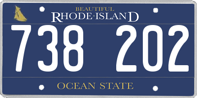 RI license plate 738202