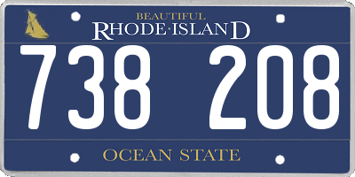 RI license plate 738208