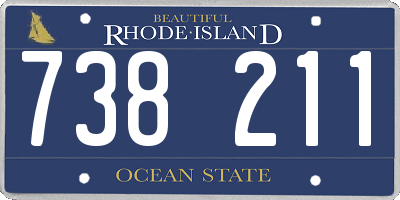 RI license plate 738211