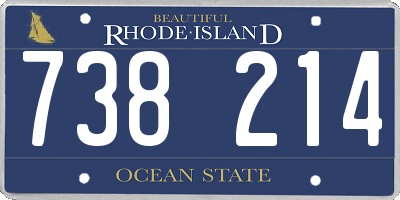 RI license plate 738214