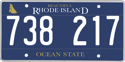 RI license plate 738217