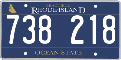 RI license plate 738218