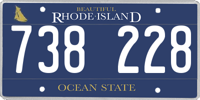 RI license plate 738228