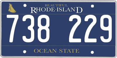 RI license plate 738229