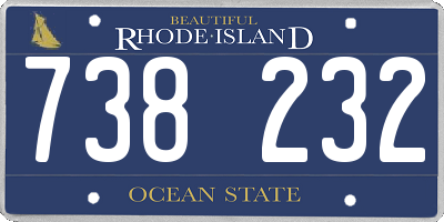 RI license plate 738232