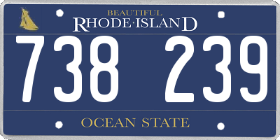 RI license plate 738239