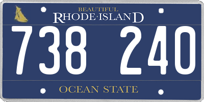 RI license plate 738240