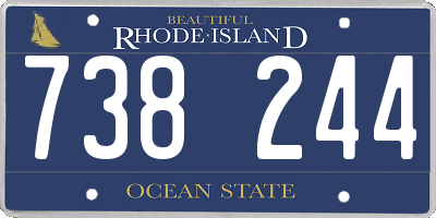 RI license plate 738244