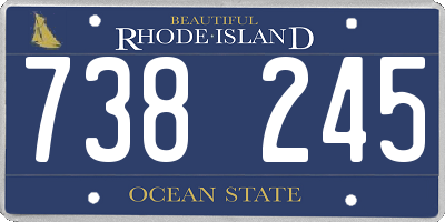 RI license plate 738245