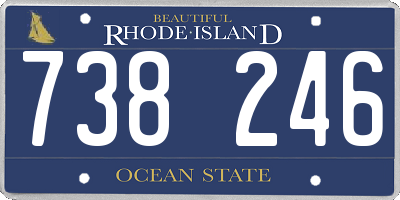 RI license plate 738246