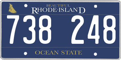 RI license plate 738248