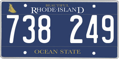 RI license plate 738249