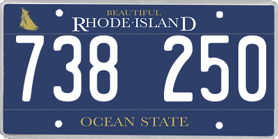 RI license plate 738250