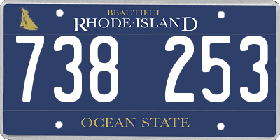 RI license plate 738253