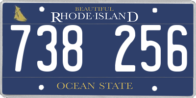 RI license plate 738256