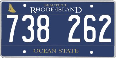 RI license plate 738262