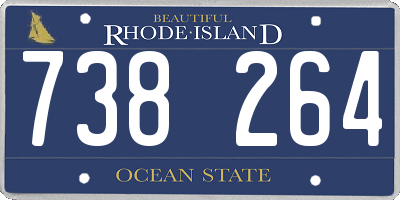 RI license plate 738264