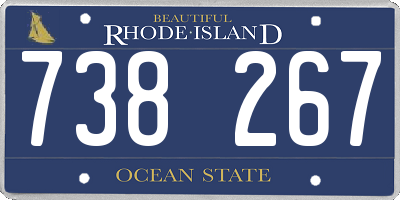 RI license plate 738267