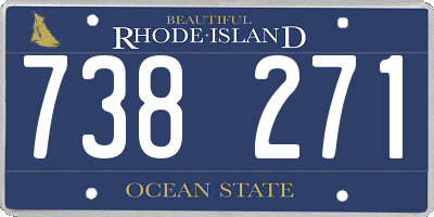 RI license plate 738271