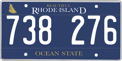 RI license plate 738276