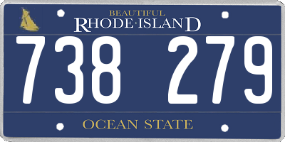 RI license plate 738279