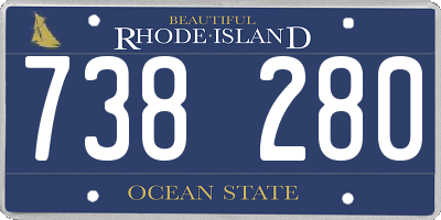 RI license plate 738280