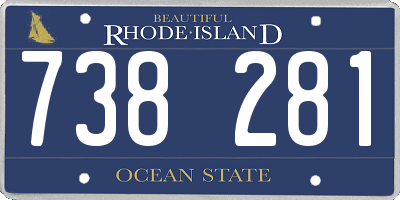 RI license plate 738281