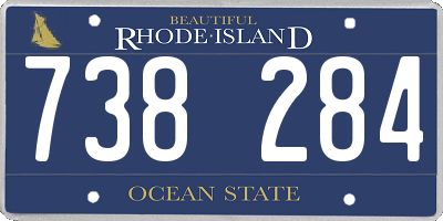 RI license plate 738284
