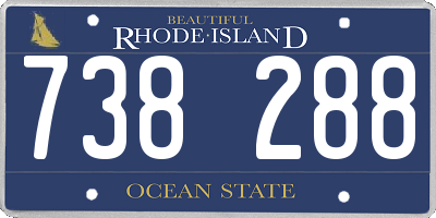 RI license plate 738288