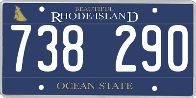 RI license plate 738290